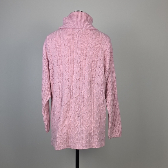 Vintage Jessie Pink Cable Knit Turtleneck Sweater – Made in Canada - Picture 6 of 6